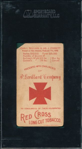 1893 N266 Corbett/Sullivan Red Cross Tobacco SGC 10