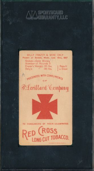 1893 N266 Frazer/Daly Red Cross Tobacco SGC Authentic