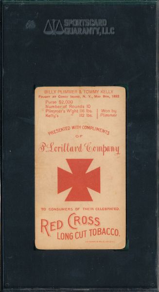1893 N266 Plimmer/Kelly Red Cross Tobacco SGC 40