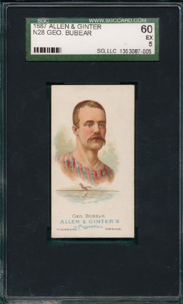 1887 N28 Geo. Bubear Allen & Ginter SGC 60