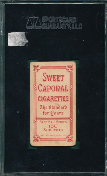 1909-1911 T206 Tinker, Hands on Knees, Sweet Caporal Cigarettes SGC 40 *Factory 25*