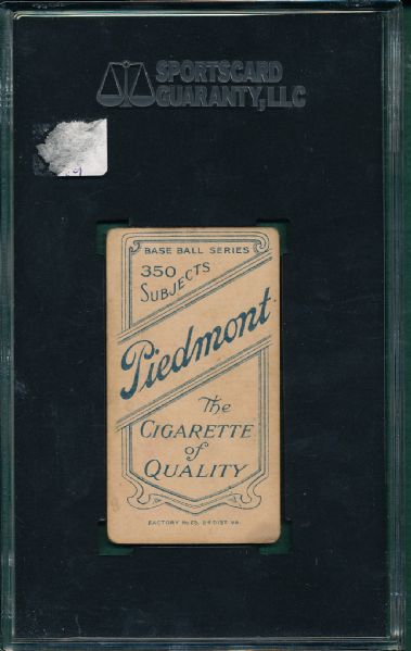 1909-1911 T206 Marquard, Portrait, Piedmont Cigarettes SGC 40