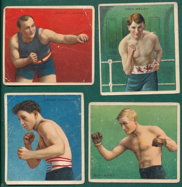 1910 T218 Champion Athlete & Prize Fighter Series Lot of (16) W/ James Jefferies