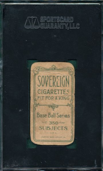 1909-1911 T206 Wallace Sovereign Cigarettes SGC 10