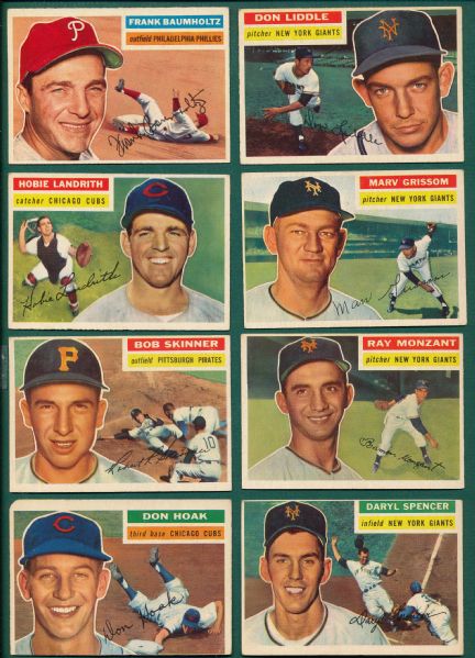 1956 Topps Lot of (16) W/ Braves Team