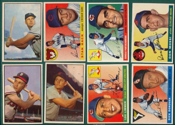 1953 Bowman Color & 1955 Topps Lot of (8)