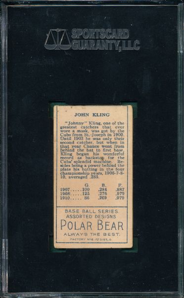1911 T205 Kling Polar Bear Tobacco SGC 40