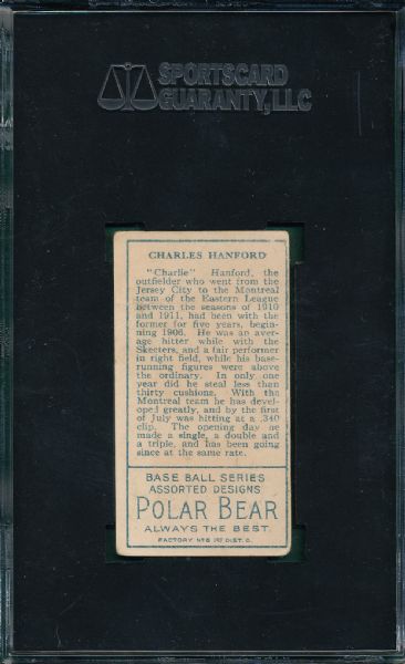 1911 T205 Hanford Polar Bear Tobacco SGC 30