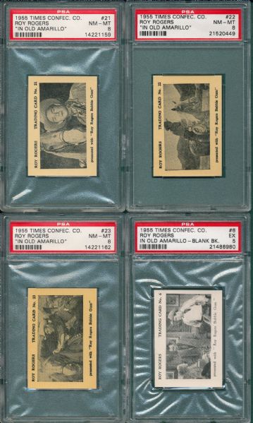 1955 Times Confectionery Roy Rogers Lot of (17) PSA