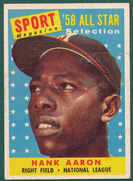 1958 Topps #488 Hank Aaron, All Star 