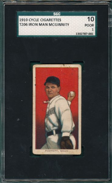 1909-1911 T206 McGinnity Cycle Cigarettes SGC 10