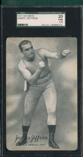 1921 Exhibits Boxing James Jefferies SGC 20