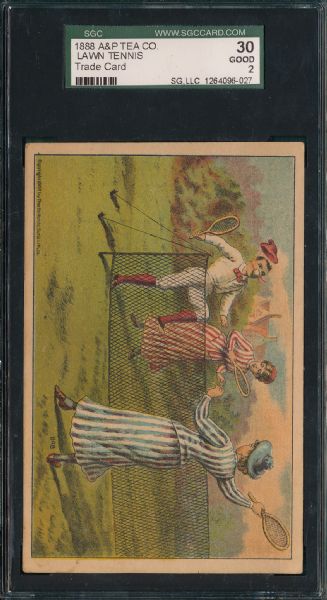 1888 A & P Tea Co., Lawn Tennis, Trade Card, SGC 30