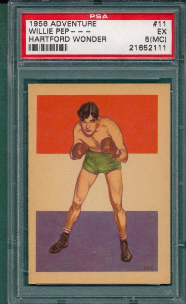1956 Adventure Boxing Wrong Back Jim Braddock/Willie Pep PSA 5 (MC)