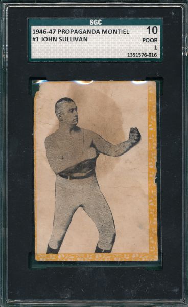 1946-47 Propaganda Montiel Boxing #1 John L. Sullivan SGC 10