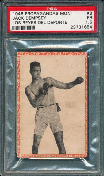1946-47 Propaganda Montiel Boxing #8 Jack Dempsey PSA 1.5