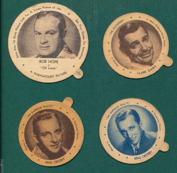 1930s-1950s Dixie Lids Movie Stars Lot of (18)