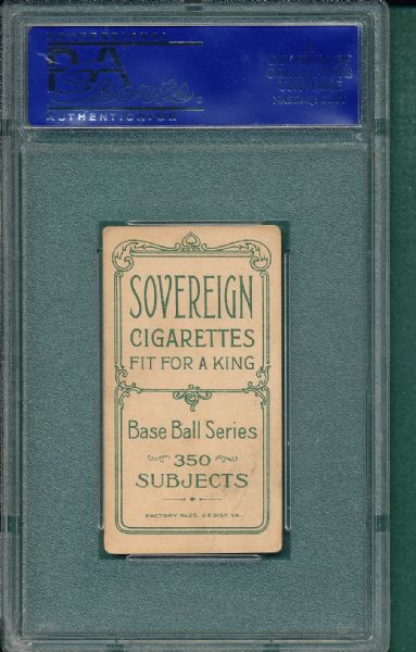 1909-1911 T206 Jackson Sovereign Cigarettes PSA 3