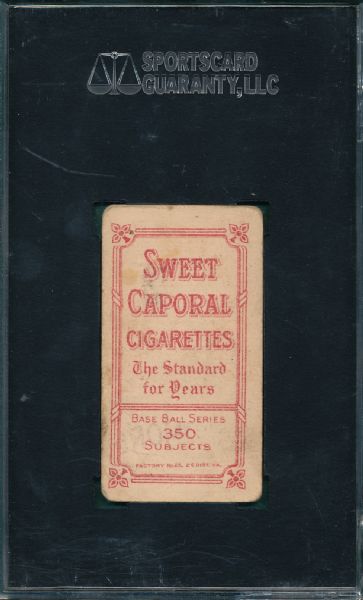 1909-1911 T206 Poland Sweet Caporal Cigarettes SGC 20 *Factory 25* *Wet Sheet Transfer*