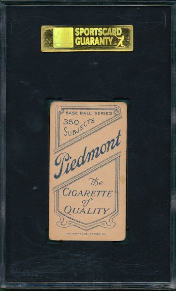 1909-1911 T206 Shaw, Hunky, Piedmont Cigarettes SGC 40