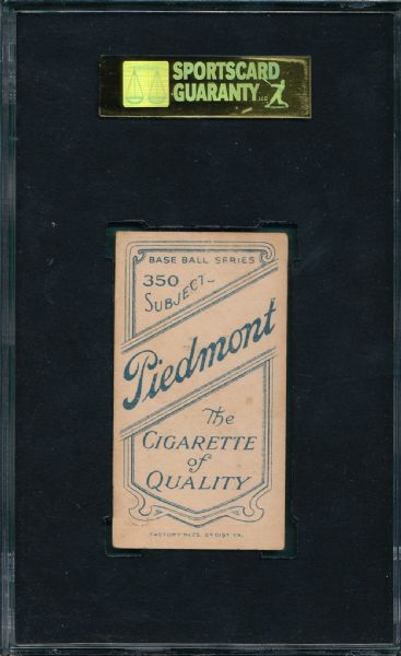 1909-1911 T206 Criss Piedmont Cigarettes SGC 40