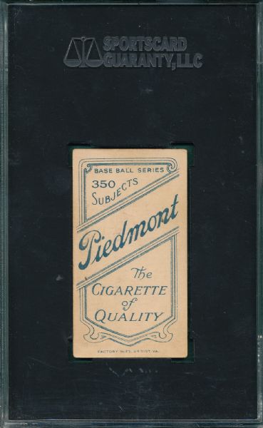 1909-1911 T206 Nicholls, hands On Knees, Piedmont Cigarettes SGC 60