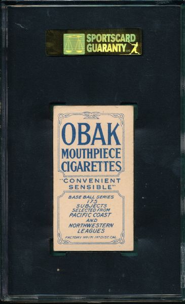 1910 T212 Burrell Obak Cigarettes SGC 50