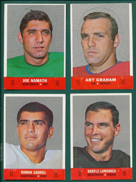 1968 Topps FB Stand Ups (10) Card Lot W/ Namath