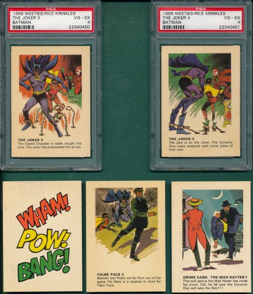 1966 Weeties/Rice Krinkles Batman Lot of (5) PSA