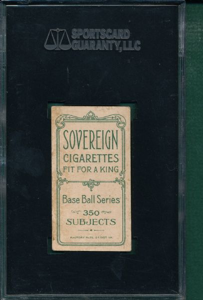 1909-1911 T206 Dahlen, Brooklyn, Sovereign Cigarettes SGC 30