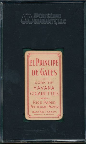1909-1911 T206 Lindaman El Principe De Gales Cigarettes SGC 40