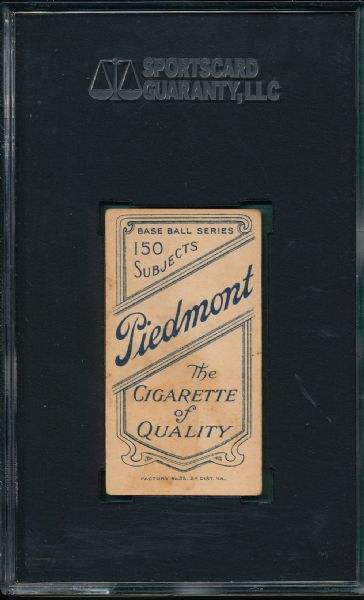 1909-1911 T206 Leach, Portrait, Piedmont Cigarettes SGC 40
