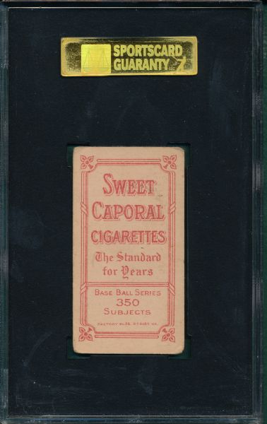 1909-1911 T206 Schmidt, Portrait, Sweet Caporal Cigarettes SGC 40 *Factory 25*