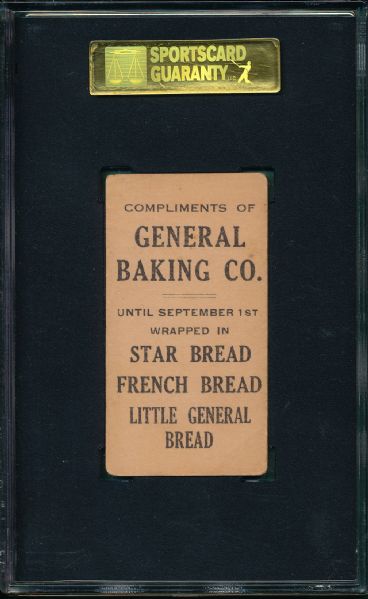1914 D303 John McGraw General Baking Co. SGC 10 *Very Low Pop*