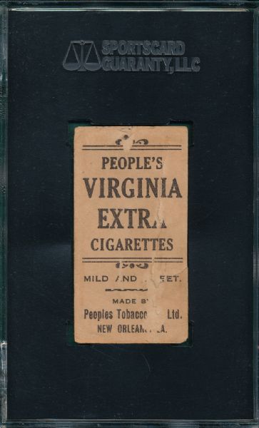 1911-16 T216 Harry Bemis Virginia Extras Cigarettes SGC 10