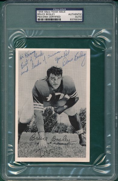 Charley Conerly & Bruce Bosley Autograph Lot of (2) PSA/DNA Certified Authentic