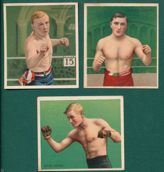 1910 T218 Lot of (3) Boxers Mecca Cigarettes 