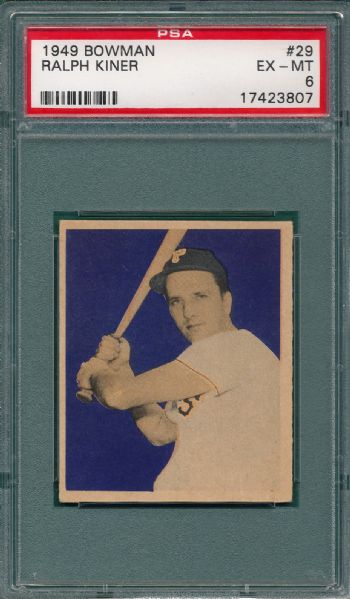 1949 Bowman #29 Ralph Kiner PSA 6