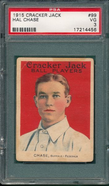 1915 Cracker Jack #99 Hal Chase PSA 3 *Federal League*