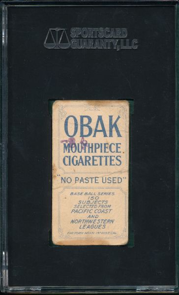 1910 T212 Tonnesen Obak Cigarettes SGC 10 *150 Subjects*