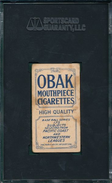 1910 T212 Van Buren Obak Cigarettes SGC 40