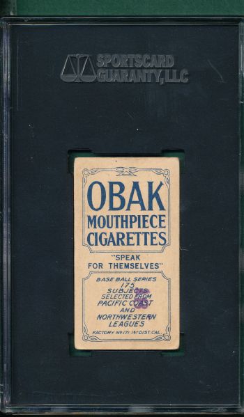 1910 T212 Baker Obak Cigarettes SGC 35
