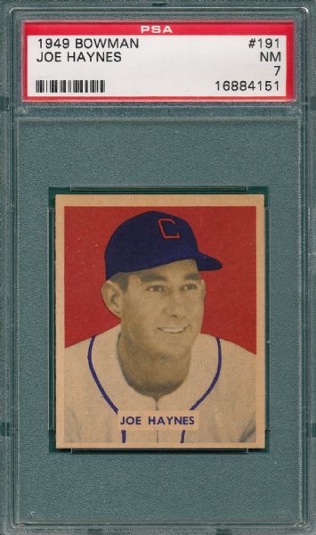 1949 Bowman #191 Joe Haynes PSA 7 *Hi #*