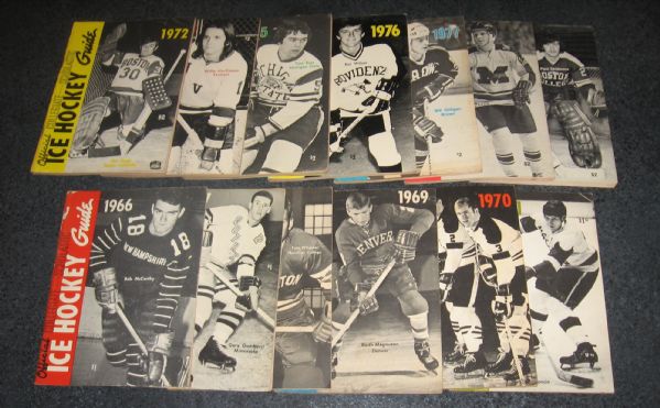 1966-79 Official Collegiate --- Scholastic Ice Hockey Guide Lot of (13)