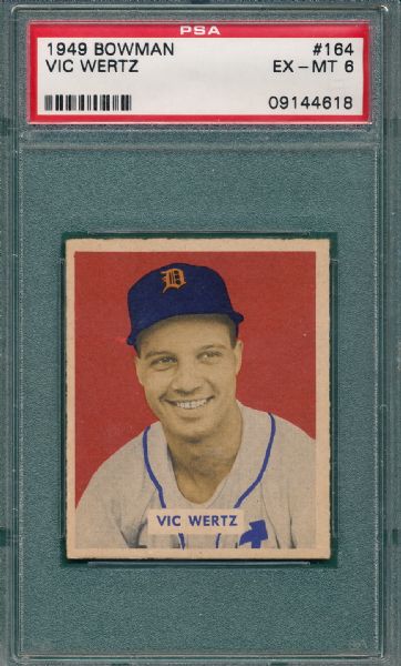 1949 Bowman #164 Vic Wertz PSA 6 *High #*