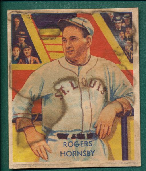 1934-36 Diamond Stars #44 Rogers Hornsby