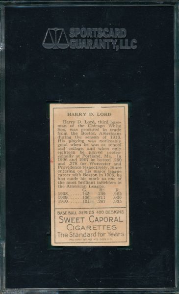 1911 T205 Lord, Harry, Sweet Caporal Cigarettes SGC 30