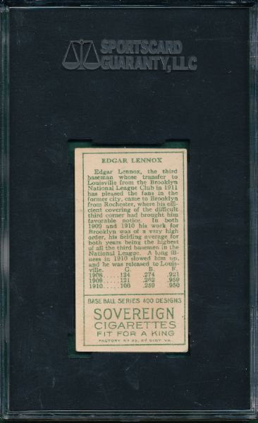 1911 T205 Lennox Sovereign Cigarettes SGC 40