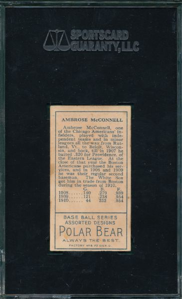 1911 T205 McConnell Polar Bear Tobacco SGC 50