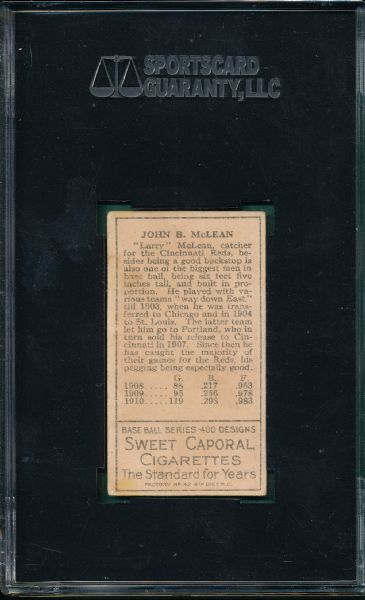 1911 T205 McLean Sweet Caporal Cigarettes SGC 40